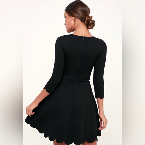 Cumulonimbus Clouds Black Skater Dress - L - Picture 2 of 4